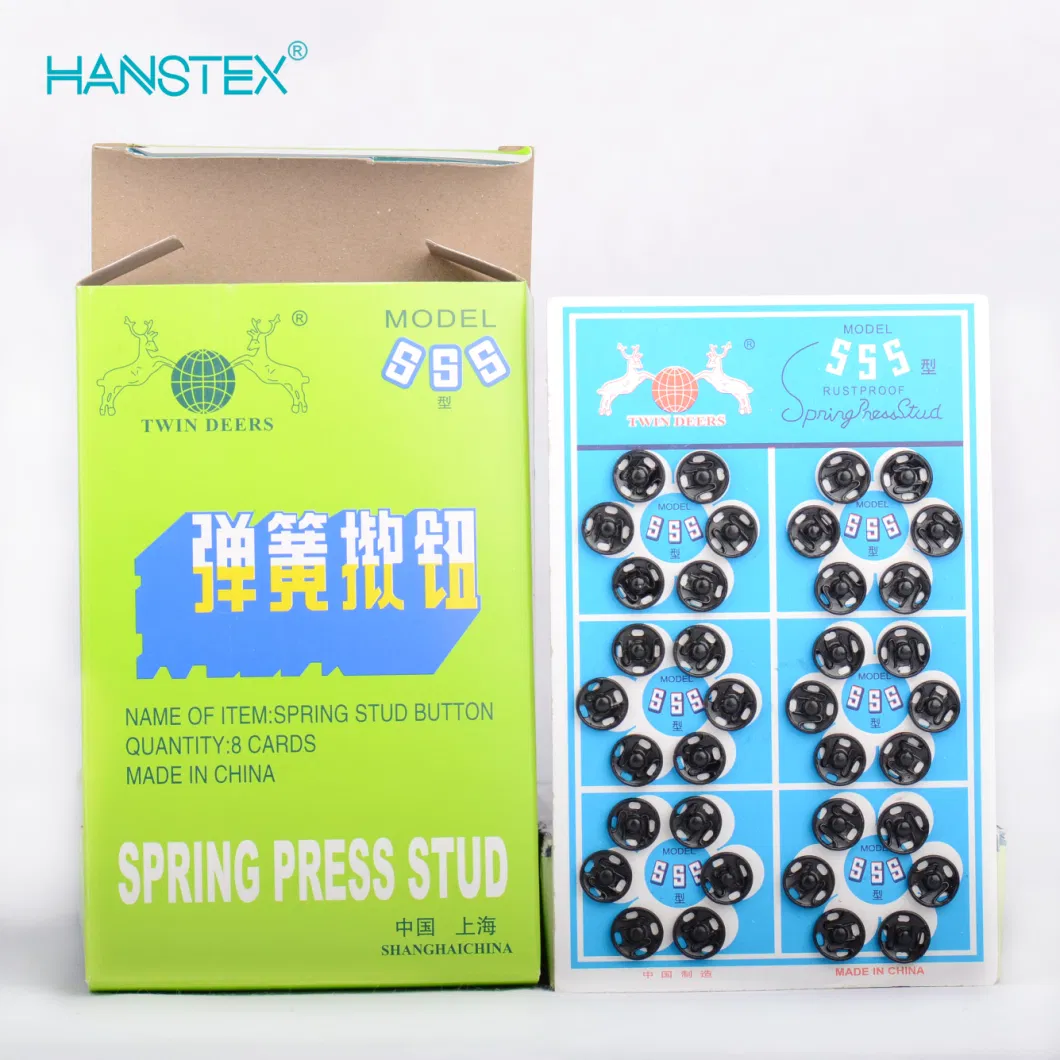 Hans Twin Deer Rustproof Metal Sew on 999 Snap Fastener Press Stud Button for Sewing