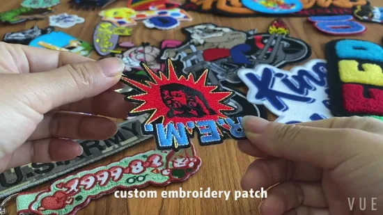 カスタム刺繍パッチ PVC ラバーロゴバルク 3D パッチシェニール中国メーカー縫製アイロン刺繍パッチ衣料用